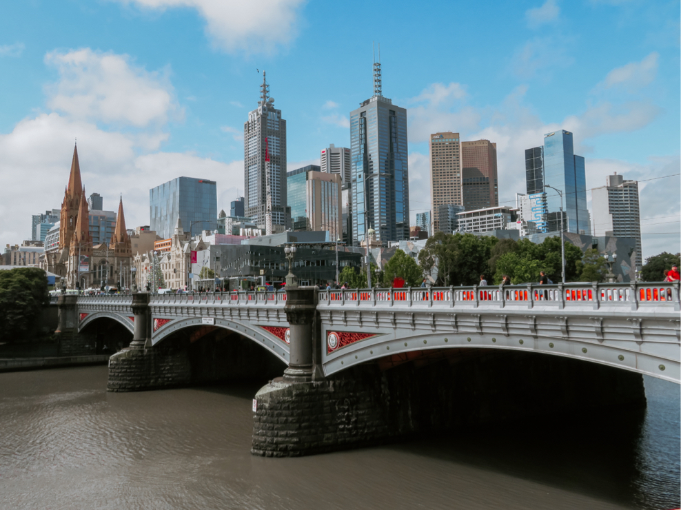 A view of the Princess bridge, Melbourne, Australia 